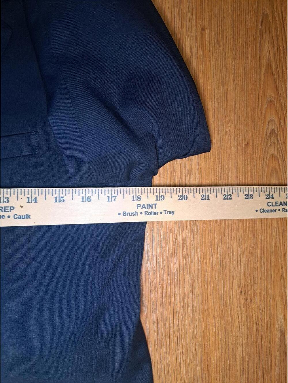 Jos A Bank 2 Piece Suit Boys Size 18 Pants 16 Navy Blue Wool - Picture 11 of 16